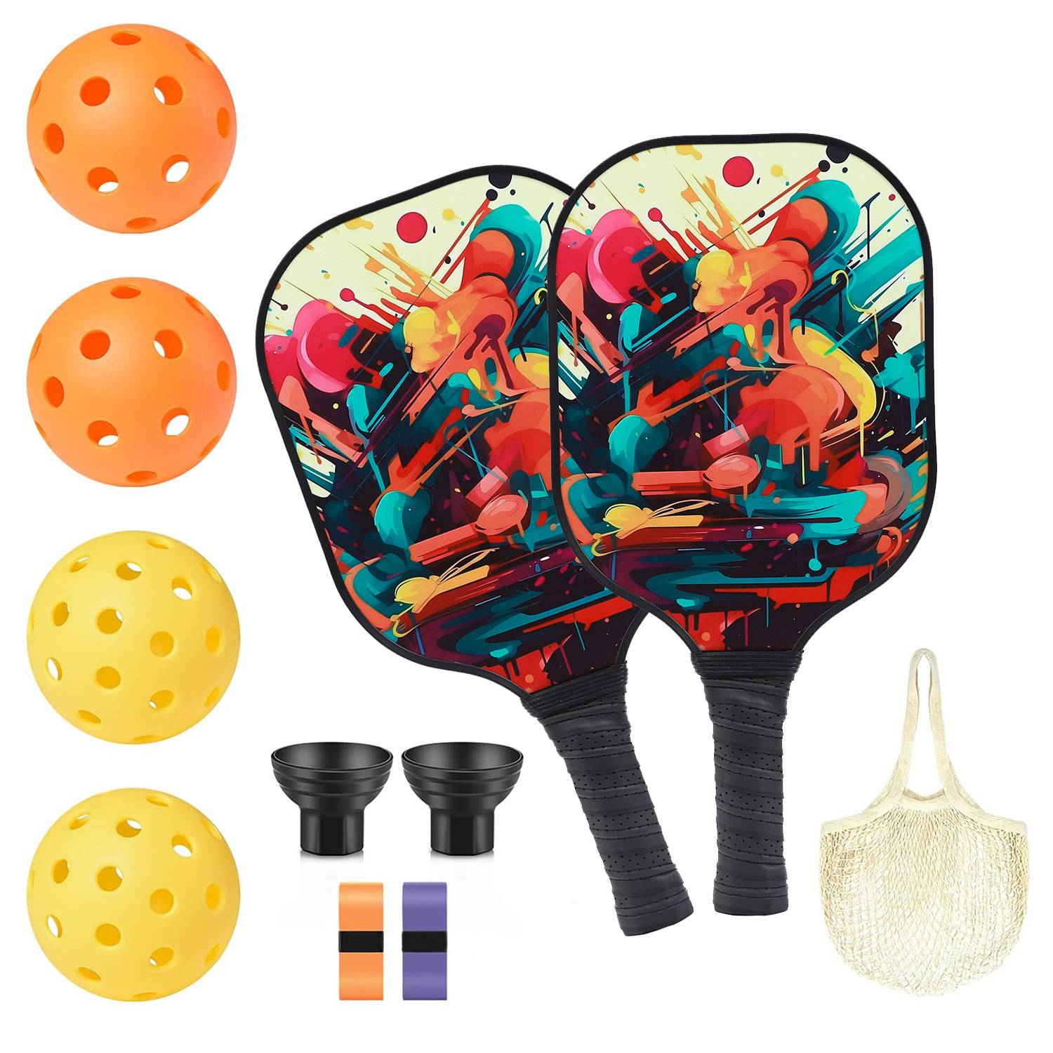 Graffiti red-glass fiber double shot+handbag+4 ball+ball pickup+hand glue